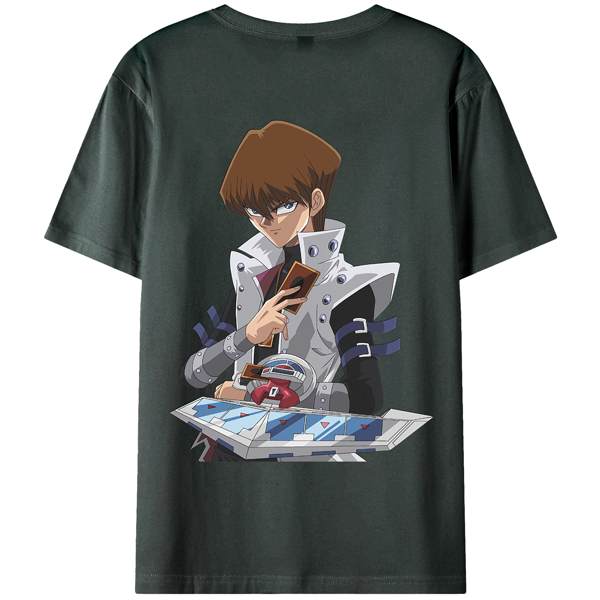 （画像用） 遊☆戯☆王 Yu-Gi-Oh! 綿100％ メンズ半袖Tシャツ（バックプリント） 通気性